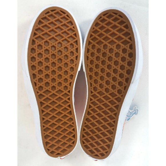 Vans Classic Bright Peach No Tie Elastic Lace Slip-On Sneakers Size 2.5 Kids - Picture 7 of 10